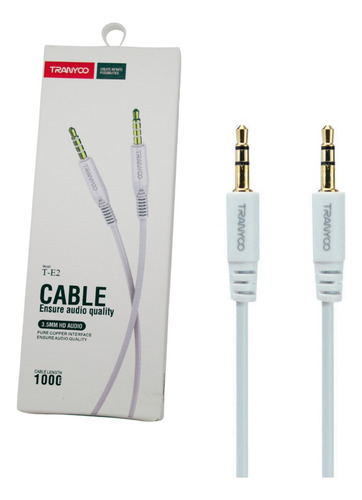 Cable Audio 3.5mm A 3.5mm Tranyoo T-e2 1m Punta De Cobre 
