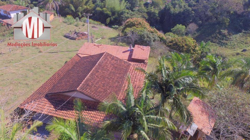 Linda Chácara Com 3 Dormitórios, Com Nascente, Área Gourmet, Campo De Futebol, Em Bairro Seguro, À Venda, 3000 M² Por R$ 295.000 - Rural - Socorro/sp - Ch0705