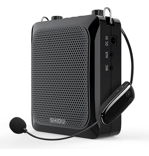 Amplificador De Voz Bluetooth Con Micrófono Inalámbrico Color Negro Potencia de salida RMS 25 W