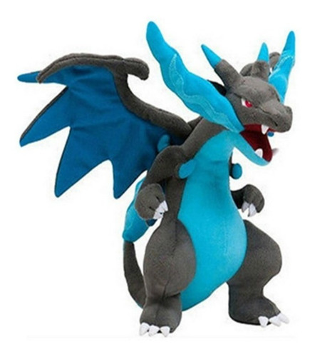 Pelúcia Mega Charizard X Azul Pokemon 25cm Cod 430 Cor Colorido