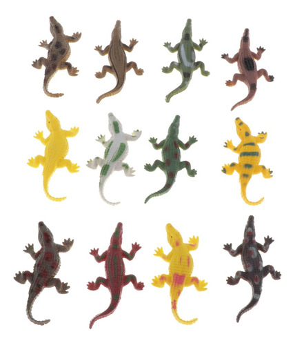 Figuras De Juguete De Animales Cocodrilo 12pieza