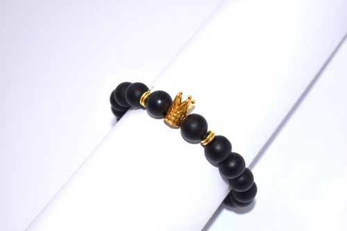 Pulsera Buda Piedra Volcanica Mujer Hombre Manilla Neopreno