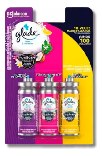 Glade Aromatizante Super Pack Toque 03 Repuestos