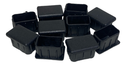 Ponteira Pé Cadeira Retangular Interna 20x30mm 2x3cm 50un Cor Preto