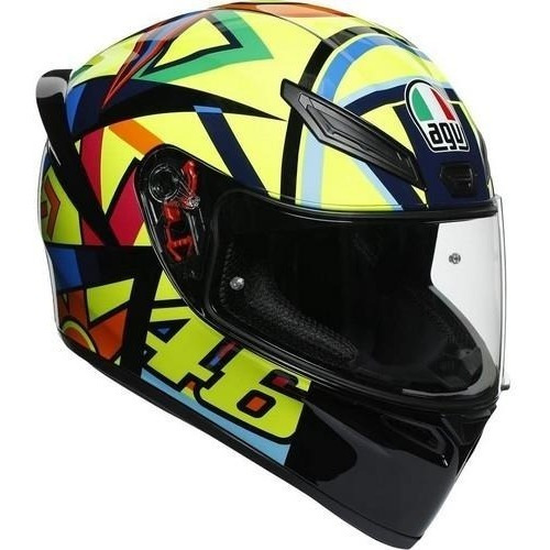 Casco Para Moto Agv K1 Top Soleluna 2017 Amarillo/ Negro 