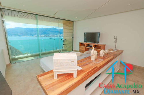 Cad Casa Punta Arena. Terraza Con Vista Espectacular A La Bahía De Acapulco, Alberca Con Fuente Y Jacuzzi