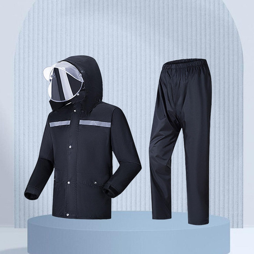 Traje De Lluvia Con Puños Ajustables, Impermeable Con