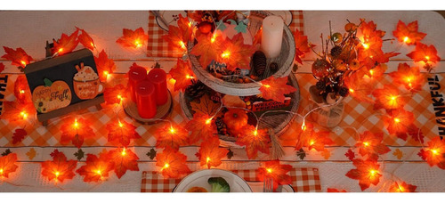 Nuevo 2 Piezas De Luces Navideñas For Decoración De Otoño