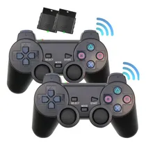 Comprar Manete Ps2 Play 2 Sem Fio Joystick Kit Com 2 Controles Play2 Cor Preto