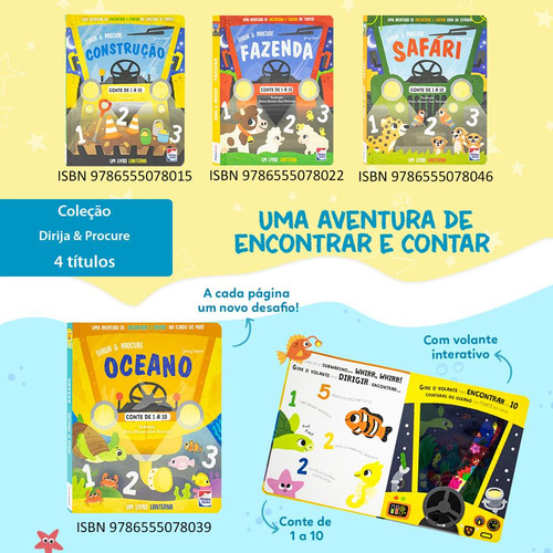 Dirija & Procure - Livro Lanterna: Safari, De Copper, Jenny. Editorial Happy Books, Capa Mole Em Português