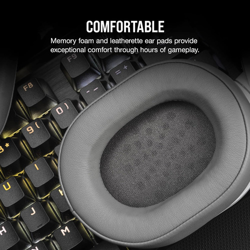 Headset Gamer Corsair Hs55 P2 3.5mm Com Microfone Branco