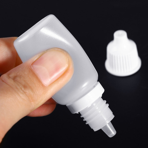 10 Botellas Cuentagotas De Plástico Vacías De 10 Ml Con Form