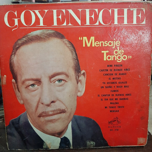 Vinilo Roberto Goyeneche Mensaje De Tango Orq Tip Porteña T1