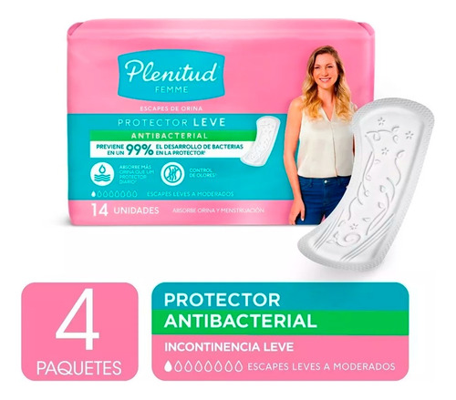 Imagen 2 de 3 de Plenitud Protector Leve Femme X 14 Unidades Pack X 4