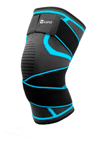 Rodillera Elástica Compresión Correr Crossfit Maxfit Hx918 Color Azul Talla M