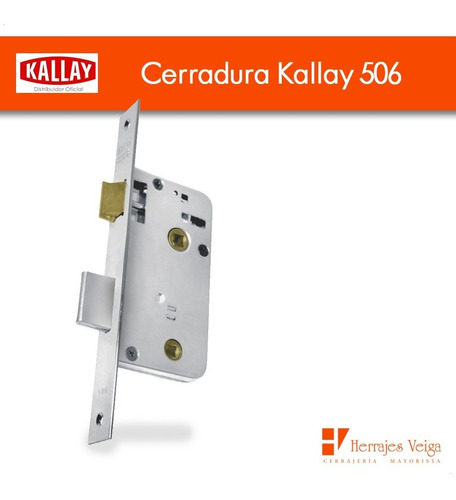 Imagen 2 de 8 de Cerradura Kallay 506 Nueva! Frte Acero Inox Refrz Baño Full