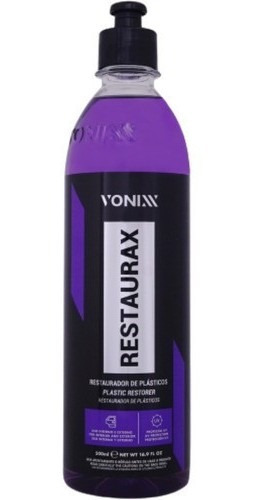 Restaurador Plastico Proteção Restaurax 500ml Vonixx 