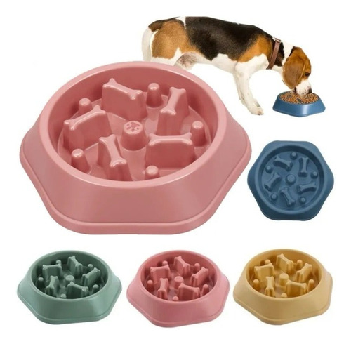 Comedero Comelento Perro Gloton Importado Antideslizante Varios