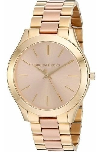 Relógio Michael Kors Mk3493 Slim Rose Dourado Misto Runway