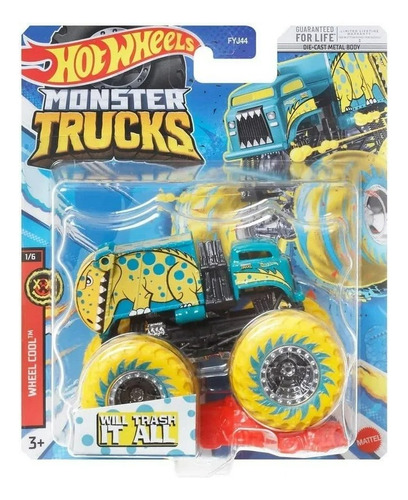 Hot Wheels® Monster Trucks Will Trash It All Wheel Cool 1/64