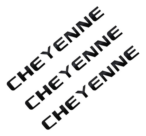Letrero Letras Cheyenne Kit 3 Piezas Color Negro