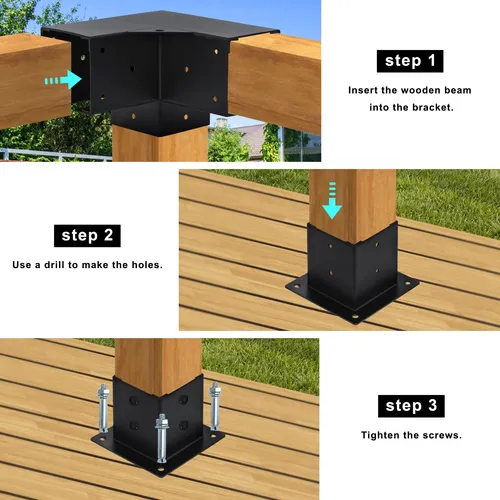 Mastercanopy Kit De Pergola, Soporte De Esquina De Angulo Re
