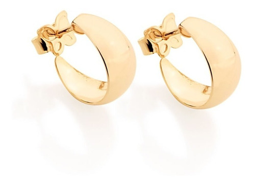 Imagem 1 de 1 de Brinco Folheado Ouro Rommanel Meia Argola 524526