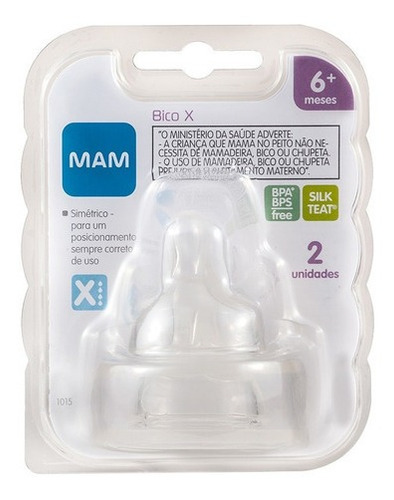 Imagem 1 de 3 de Bico X Mam - Fluxo Super Rapido (6 + Meses) Com 2 Unidades