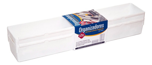 Organizadores Interconectables De Cajones Pack X 2 Unidades Color Blanco