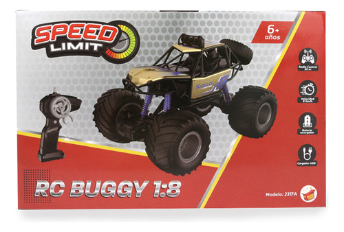 Vehículo Radiocontrol Buggy Speed Limit 1:8 Dorado