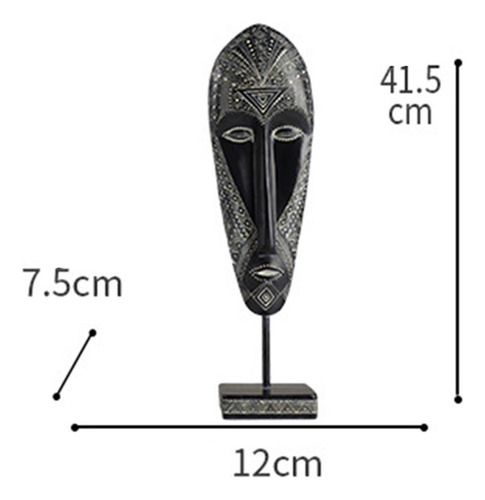 Escultura De Máscara Africana Máscara Tribal Tradicional 12