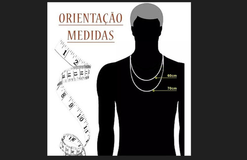 Corrente Cordão Elos Duplos 3mm 70cm Prata 925 Maciço