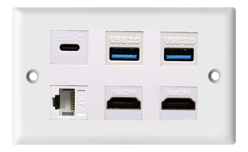 Toma Corriente Puerto Usb 2usb3.0 2hdmi2.0 1 Ethernet