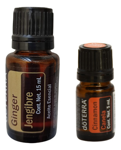 Aceites Esenciales Jengibre 15ml + Canela 5ml Dt