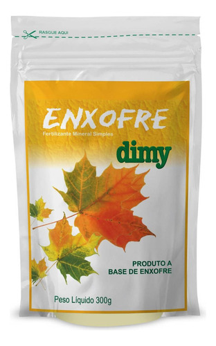 Fertilizante Mineral Enxofre 300g Rende 100lts Dimy