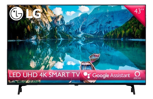 Smart TV de 43" LG AUB Series 43UQ8000 com tela LED 4K - preto