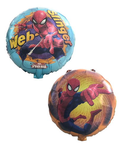 2 Globos Metalicos De 46 Cm Con Tema De Ultimate Spiderman  