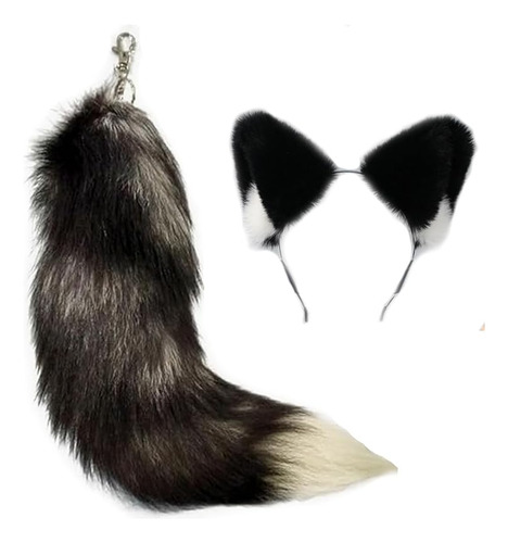 Set De Orejas Y Cola Con Forma De Zorro Para Fiesta De Cospl