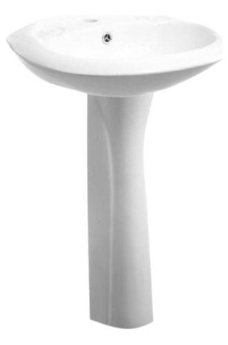 Pileta Baño Lavatorio Chico Con Pedestal Blanco Oferta