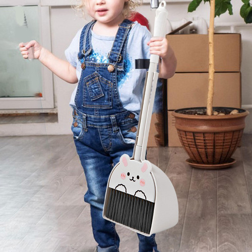 Mini Escoba Con Recogedor, Juego De Limpieza De Casa Conejo