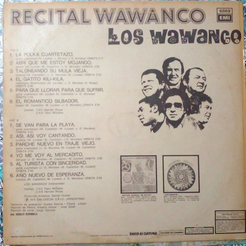 Lote Wawanco 5 Discos De Vinilo Lp Excelentes Estándar