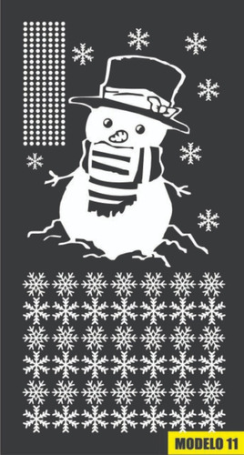 Decorativos De Navidad Reutilizables Estatico Color Blanco11