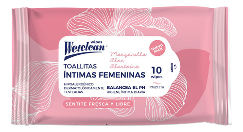 Wetclean - Toallitas - Intimas - 10 Unid