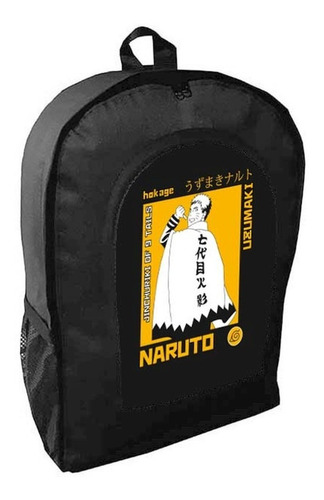 Mochila Negra  Naruto Shippuden Adulto / Escolar C4