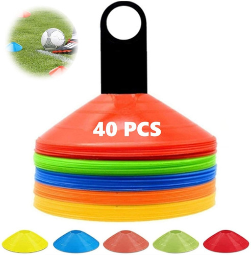 Marcador Set 40 Conos Obstáculo Entrenamiento Futbol/ Nordik