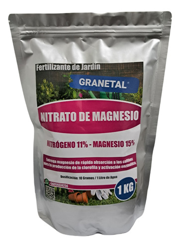 Fertilizante Nitrato De Magnesio 1kg Granetal
