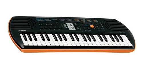 Teclado Casio Musical Infantil Sa 76 Laranja 44 Teclas