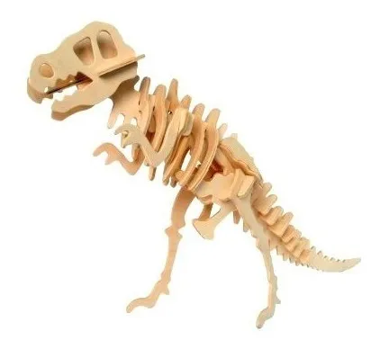 Pack 6 Rompecabezas 3d De Madera Dinosaurio Ingenio Cuotas