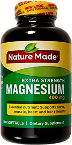 Magnesium Extra Strength 400mg 180 Softgel - L a $4