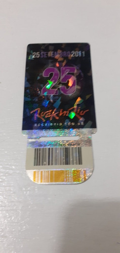 Ingresso Rock In Rio 2011- Sem Uso Intacto